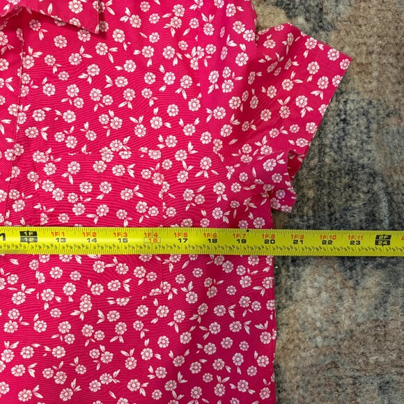 J. Crew Women's Pink Floral S/S Printed Poplin Popover Shirt Top Blouse S 2025 - Picture 7 of 9